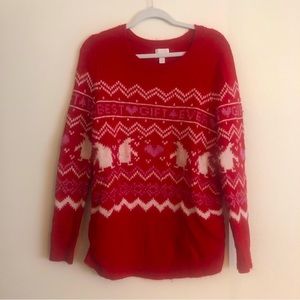 a: glow Maternity Christmas Sweater Medium